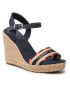 Tommy Hilfiger Espadrile Corporate Webbing High Wedge FW0FW06295 Bleumarin - Pled.ro