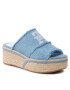 Tommy Hilfiger Espadrile Denim Wedge Flatform FW0FW07085 Albastru - Pled.ro