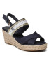 Tommy Hilfiger Espadrile Golden Webbing Mid Wedge FW0FW07090 Bleumarin - Pled.ro