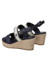 Tommy Hilfiger Espadrile Golden Webbing Mid Wedge FW0FW07090 Bleumarin - Pled.ro