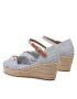 Tommy Hilfiger Espadrile High Wedge Seersucker FW0FW07158 Albastru - Pled.ro