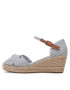 Tommy Hilfiger Espadrile High Wedge Seersucker FW0FW07158 Albastru - Pled.ro