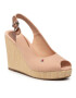 Tommy Hilfiger Espadrile Iconic Elena Sling Back Wedge FW0FW04789 Bej - Pled.ro