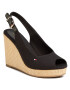 Tommy Hilfiger Espadrile Iconic Elena Sling Back Wedge FW0FW04789 Negru - Pled.ro