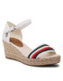 Tommy Hilfiger Espadrile Mid Wedge Corporate FW0FW07078 Écru - Pled.ro