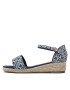 Tommy Hilfiger Espadrile Rope Wedge Sandal Denim T3A7-32776-0048 S Albastru - Pled.ro