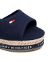 Tommy Hilfiger Espadrile Rope Wedge Sandal T3A2-31056-0048 M Bleumarin - Pled.ro