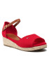 Tommy Hilfiger Espadrile Rope Wedge Sandal T3A7-32185-0048 S Roșu - Pled.ro