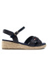 Tommy Hilfiger Espadrile Rope Wedge Sandal T3A7-32186-1380 S Bleumarin - Pled.ro