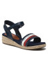 Tommy Hilfiger Espadrile Rope Wedge Sandal T3A7-32188-1379 Bleumarin - Pled.ro