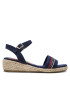 Tommy Hilfiger Espadrile Rope Wedge Sandal T3A7-32777-0048 M Bleumarin - Pled.ro