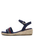 Tommy Hilfiger Espadrile Rope Wedge Sandal T3A7-32777-0048 M Bleumarin - Pled.ro