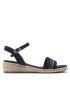 Tommy Hilfiger Espadrile Rope Wedge Sandal T3A7-32777-0048 S Bleumarin - Pled.ro