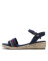 Tommy Hilfiger Espadrile Rope Wedge Sandal T3A7-32777-0048 S Bleumarin - Pled.ro