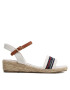 Tommy Hilfiger Espadrile Rope Wedge T3A7-32777-0048X100 M Alb - Pled.ro