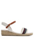 Tommy Hilfiger Espadrile Rope Wedge T3A7-32777-0048X100 S Alb - Pled.ro