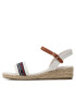 Tommy Hilfiger Espadrile Rope Wedge T3A7-32777-0048X100 S Alb - Pled.ro