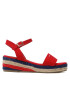 Tommy Hilfiger Espadrile Rope Wedge T3A7-32778-0048 M Roșu - Pled.ro