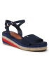 Tommy Hilfiger Espadrile Rope Wedge T3A7-32778-0048800 M Bleumarin - Pled.ro