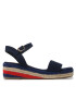 Tommy Hilfiger Espadrile Rope Wedge T3A7-32778-0048800 M Bleumarin - Pled.ro