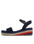 Tommy Hilfiger Espadrile Rope Wedge T3A7-32778-0048800 M Bleumarin - Pled.ro