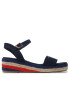 Tommy Hilfiger Espadrile Rope Wedge T3A7-32778-0048800 S Bleumarin - Pled.ro