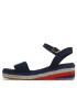 Tommy Hilfiger Espadrile Rope Wedge T3A7-32778-0048800 S Bleumarin - Pled.ro