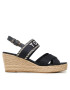 Tommy Hilfiger Espadrile Seasonal Webbing Mid Wedge FW0FW07091 Bleumarin - Pled.ro