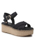 Tommy Hilfiger Espadrile Shiny Touches Flatform Wedge FW0FW06245 Negru - Pled.ro