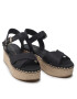 Tommy Hilfiger Espadrile Shiny Touches Flatform Wedge FW0FW06245 Negru - Pled.ro