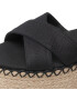 Tommy Hilfiger Espadrile Shiny Touches Flatform Wedge FW0FW06245 Negru - Pled.ro