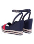 Tommy Hilfiger Espadrile Sporty Textile High Wedge FW0FW04780 Bleumarin - Pled.ro