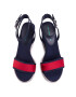 Tommy Hilfiger Espadrile Sporty Textile High Wedge FW0FW04780 Bleumarin - Pled.ro