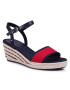 Tommy Hilfiger Espadrile Sporty Textile Mid Wedge FW0FW04773 Bleumarin - Pled.ro