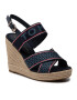 Tommy Hilfiger Espadrile Webbing High Wedge Sandal FW0FW06355 Bleumarin - Pled.ro