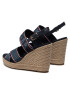 Tommy Hilfiger Espadrile Webbing High Wedge Sandal FW0FW06355 Bleumarin - Pled.ro