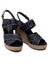 Tommy Hilfiger Espadrile Webbing High Wedge Sandal FW0FW06355 Bleumarin - Pled.ro