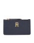 Tommy Hilfiger Etui pentru carduri Hilfiger Staple Cc Holder Zip AW0AW15267 Bleumarin - Pled.ro