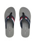 Tommy Hilfiger Flip flop Corporate Monotype Beach Sandal FM0FM04913 Argintiu - Pled.ro