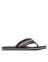 Tommy Hilfiger Flip flop Corporate Stripes Beach Sandal FM0FM04407 Negru - Pled.ro