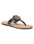 Tommy Hilfiger Flip flop Essential Leather Flat Sandal Negru - Pled.ro