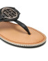 Tommy Hilfiger Flip flop Essential Leather Flat Sandal Negru - Pled.ro