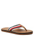 Tommy Hilfiger Flip flop Leather Beach Sandal FM0FM04548 Écru - Pled.ro