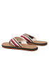 Tommy Hilfiger Flip flop Leather Beach Sandal FM0FM04548 Écru - Pled.ro