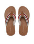 Tommy Hilfiger Flip flop Leather Beach Sandal FM0FM04548 Écru - Pled.ro