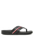 Tommy Hilfiger Flip flop Leather Toe Post Sandal FM0FM04460 Negru - Pled.ro