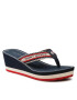 Tommy Hilfiger Flip flop Th Artisandal Wedge Beach Sandal FW0FW05762 Bleumarin - Pled.ro