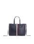 Tommy Hilfiger Geantă Iconic Tommy Tote Puffy AW0AW15881 Albastru - Pled.ro