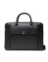 Tommy Hilfiger Geantă pentru laptop Business Leather Slim Comp Bag AM0AM07755 Negru - Pled.ro