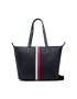 Tommy Hilfiger Geantă Poppy Tote Corp AW0AW13176 Bleumarin - Pled.ro